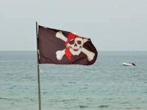 Pirate Red Scarf Flag