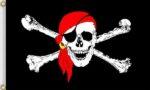 Pirate Red Scarf Flag 5x8 FT