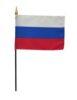 Russia Stick Flag 4x6 In