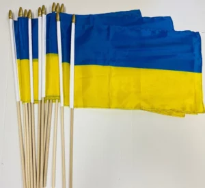 Ukraine Flag 12 inch by 18 inch 12 pack