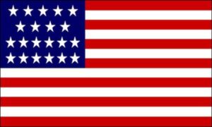American USA 21 Stars Flag (1819-1820)