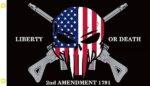 Guns Liberty Or Death Punisher Flag 3x5 FT