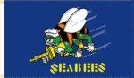 Navy Seabees Blue Flag 3x5 FT