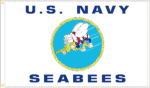 Navy Seabees White Flag 3x5 FT