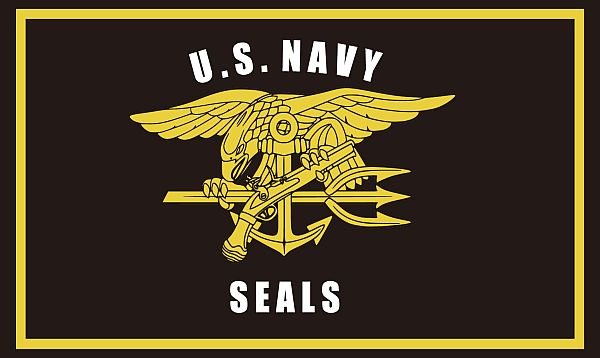 Navy Seals Gold Flag 3x5 FT