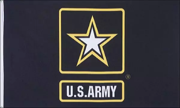 Army Flag Star Black