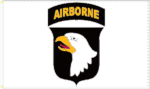 101st Airborne White Flag 3x5 FT