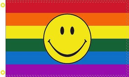 Rainbow Smiley Face Flag