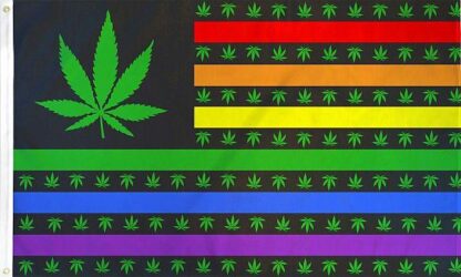 Rainbow Marijuana USA Flag