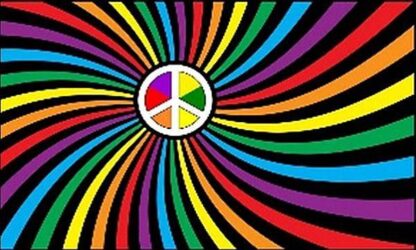 rainbow Peace Swirl Flag