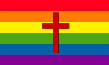 Rainbow Cross Flag
