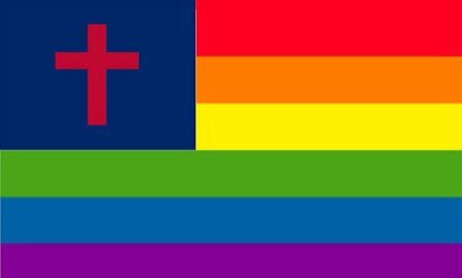 Rainbow Cross USA Flag