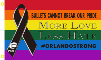 Rainbow More Love Less Hate Flag