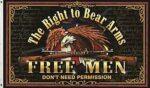 2nd Amendment Free Men Flag 3x5 FT