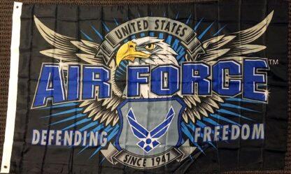 Air Force Defending Freedom Black Flag