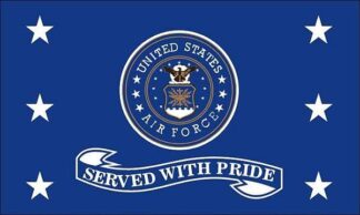 Air Force Served With Pride Flag Blue