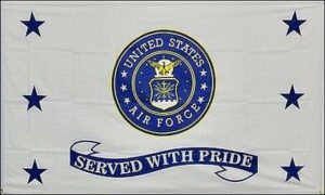 Air Force Served With Pride Flag White