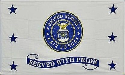 Air Force Served With Pride Flag White