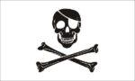 Pirate Patch Flag White 3x5 FT