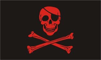 Pirate Patch Flag Black-Red
