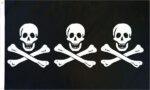 Condent Triple Skulls Pirate Flag 2 3x5 FT