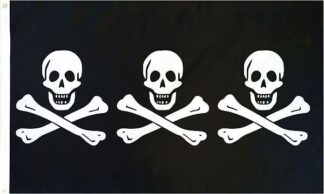 Condent Triple Skulls Pirate Flag