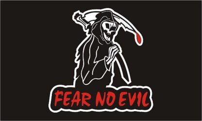Fear No Evil Flag Black