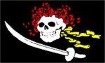 Pirate Rose Girl Flag 3x5 FT