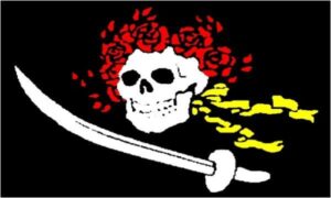 Pirate Rose Girl Flag