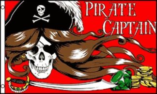 Pirate Captain Woman Flag