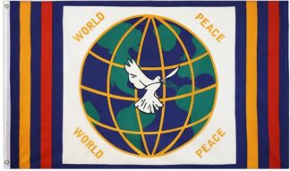 World Peace Earth & Dove Flag 3x5 FT