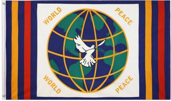 World Peace Earth & Dove Flag 3x5 FT