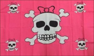 Pink Bow Pirate Flag