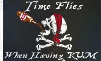 Pirate Rum Flag ("Time Flies When Having Rum")