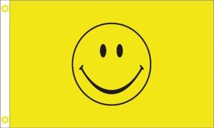 Smiley Face Flag Yellow