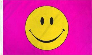 Smiley Face Flag Pink