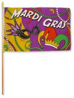 Mardi Gras Party Flag 12 inch by 18 inch
