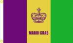 Mardi Gras Crown Flag 3x5 FT