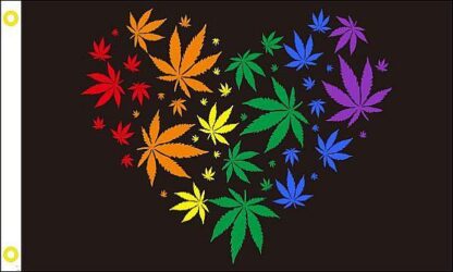 Rainbow Marijuana Love Flag