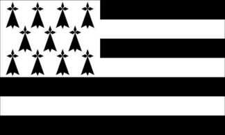 Flag of Brittany Gwenn ha du Flag