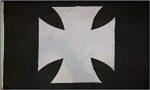 Maltese Cross Flag Black 3x5 FT