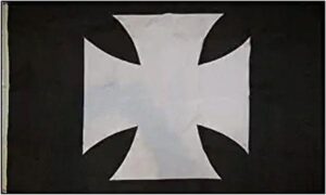 Maltese Cross Flag Black