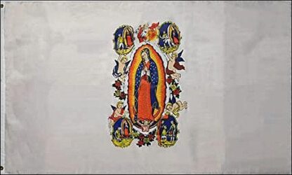 Lady of Guadalupe Flag White