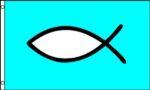 Christian Fish Flag 3x5 FT