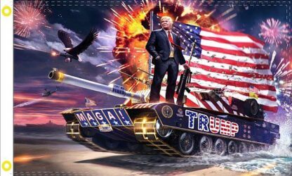 Trump On Tank Flag