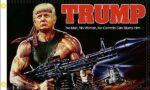 Trump With Gun Rambo Flag 3x5 FT