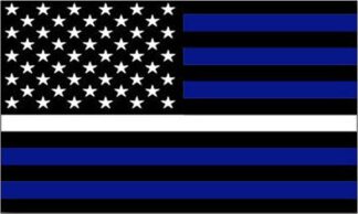 Thin White Line Blue Stripes USA Flag Emergency Medical Services