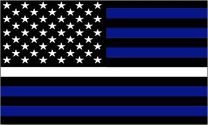 Thin White Line Blue Stripes USA Flag Emergency Medical Services
