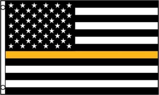 Thin Gold Line USA Flag Emergency Dispatchers