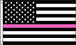 Thin Pink Line USA Flag Breast Cancer